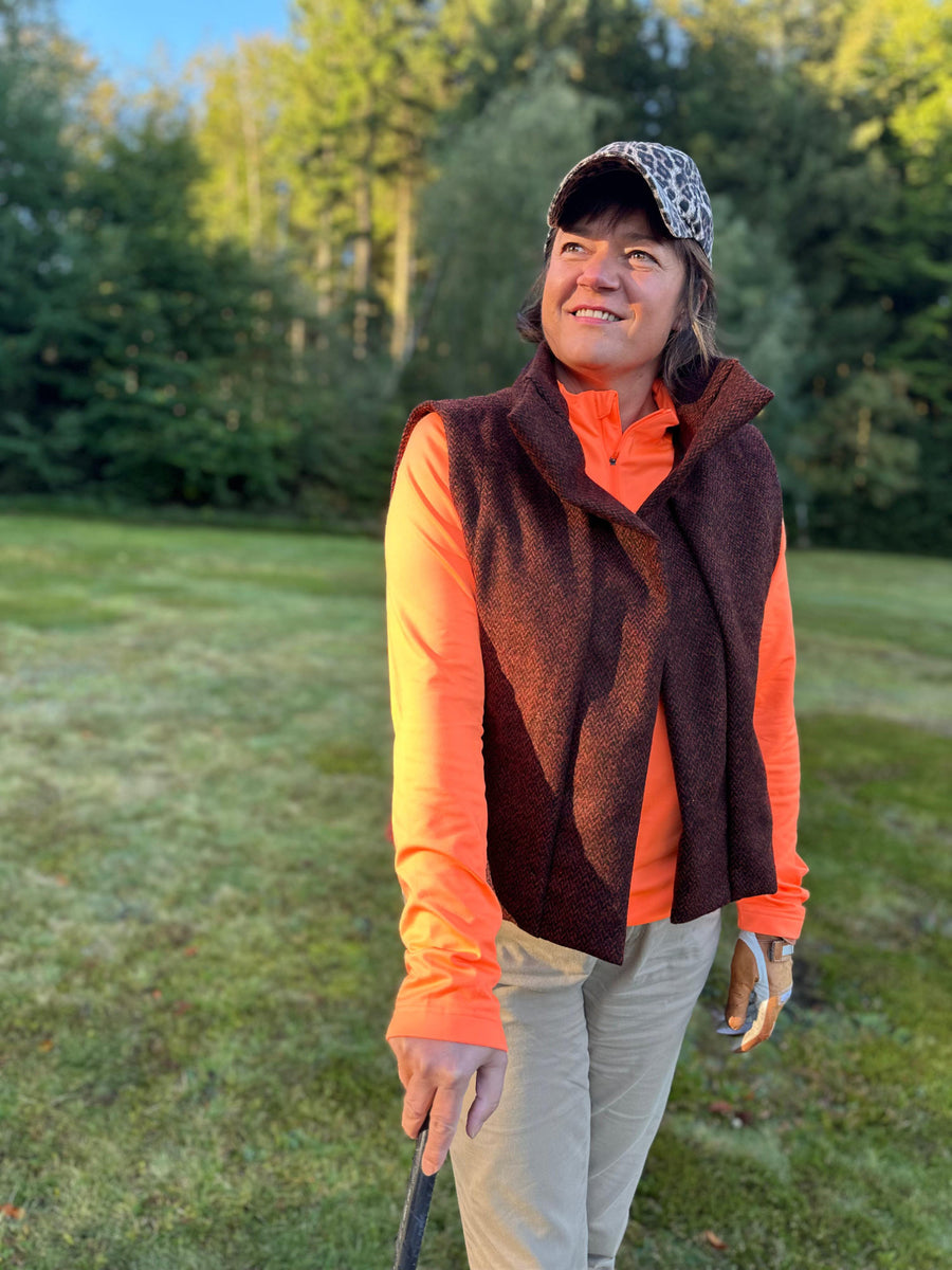 Nähbeispiel aus  unserem Flanell Herringbone in Rost
