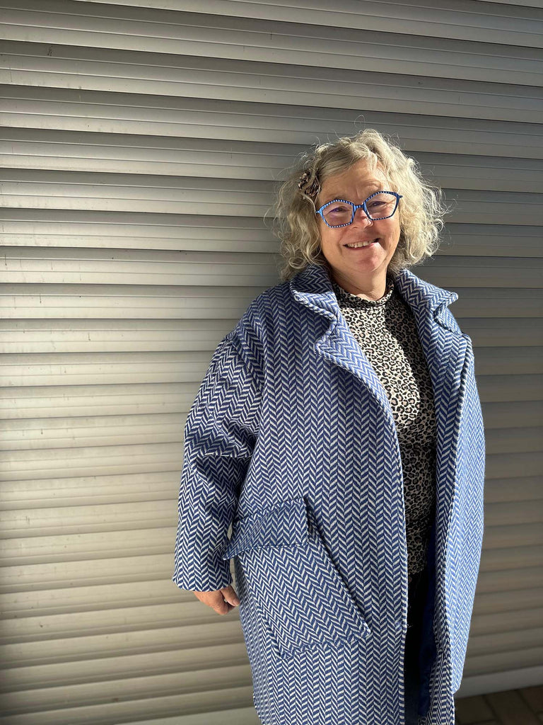 Nähbeispiel vom German Tweed als Mantel