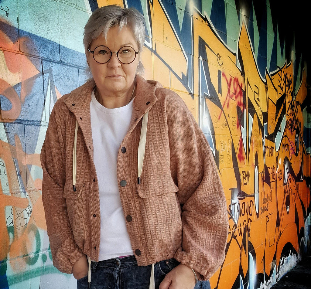 Nähbeispiel vom German Tweed "Sterntaler" als Jacke No69 von Trendschnitt