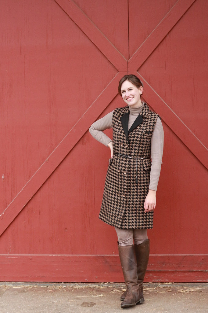 Nähbeispiel aus unserem German Tweed Hahnentritt von Celina nach eigenem Schnittmuster 