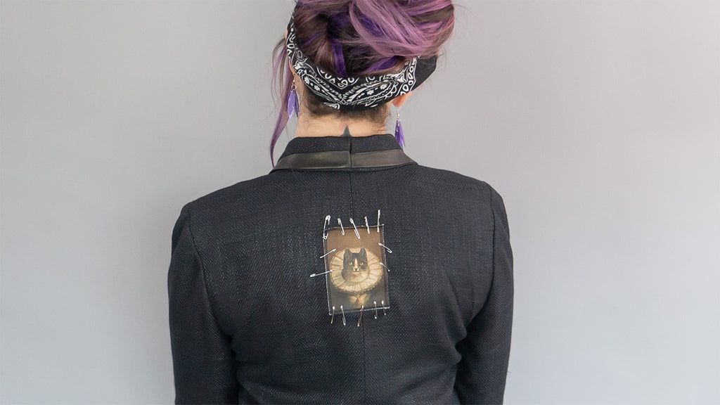 Nähbeispiel von unserem Chanel in Schieferschwarz