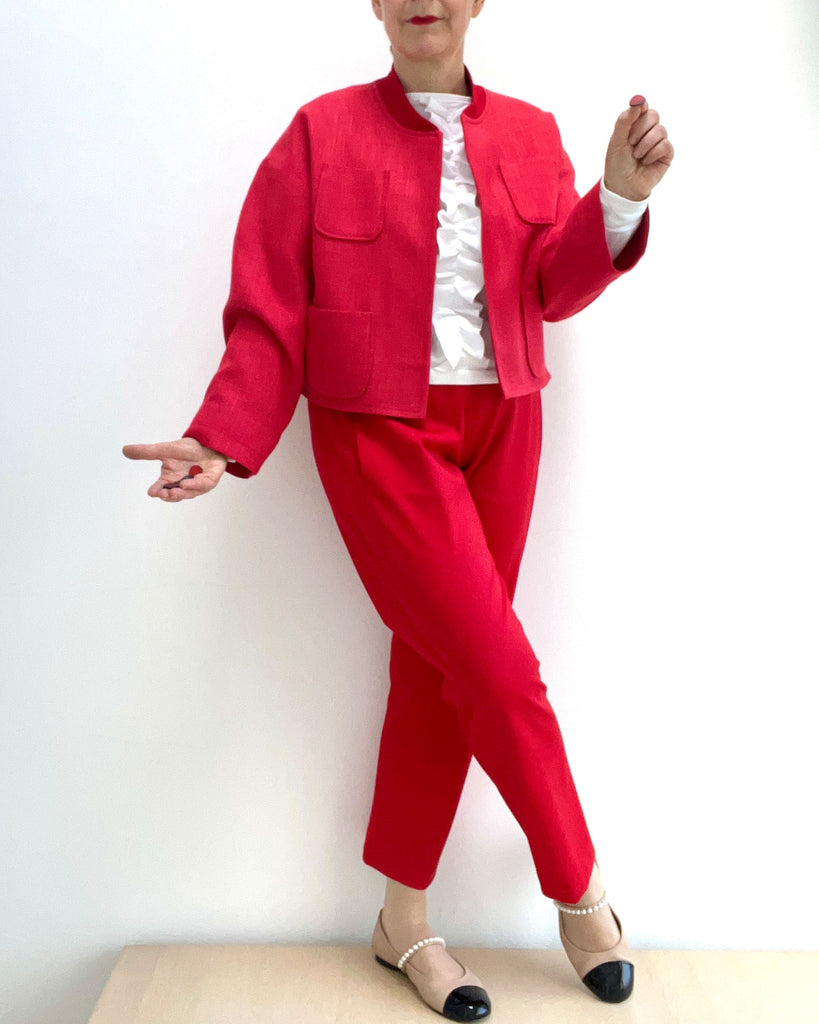 Nähbeispiel von unserem Chanel in der Farbe Korall