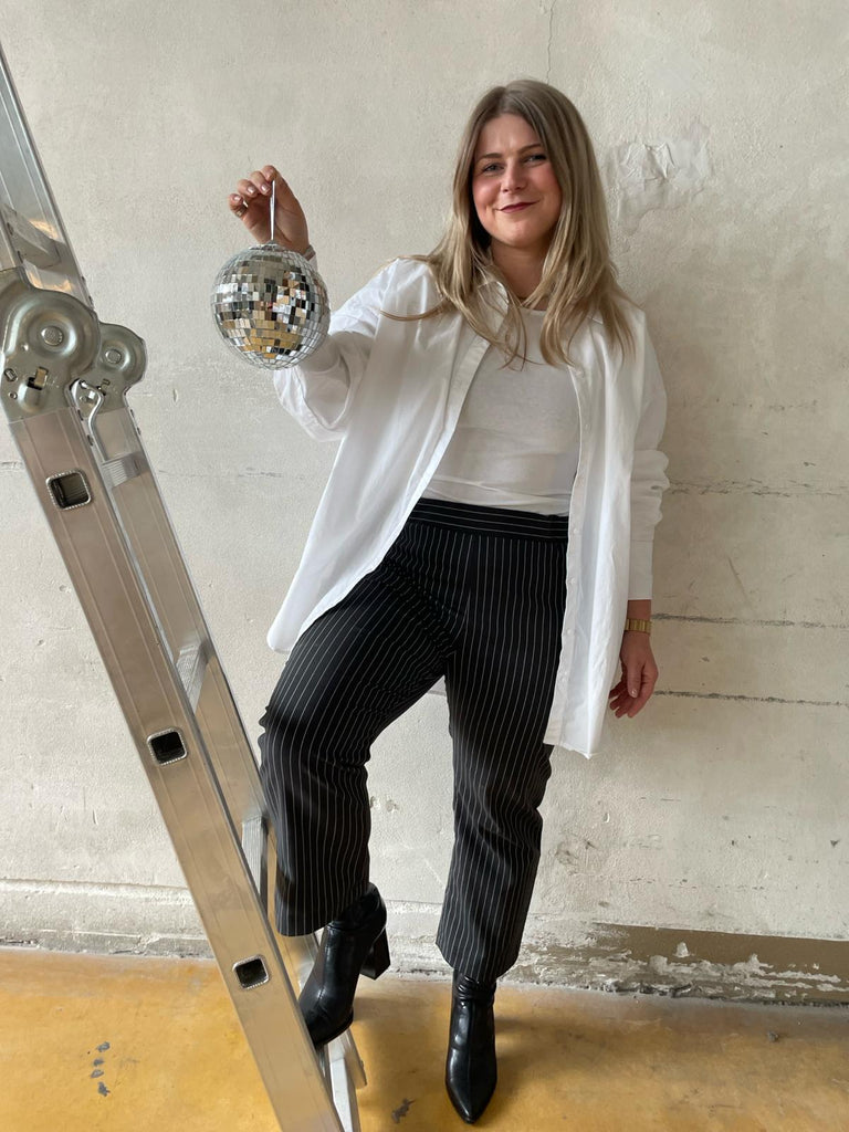 Nähbeispiel von unserem Nadelstreifen 