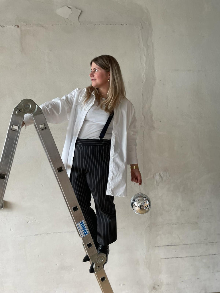 Nähbeispiel von unserem Nadelstreifen 