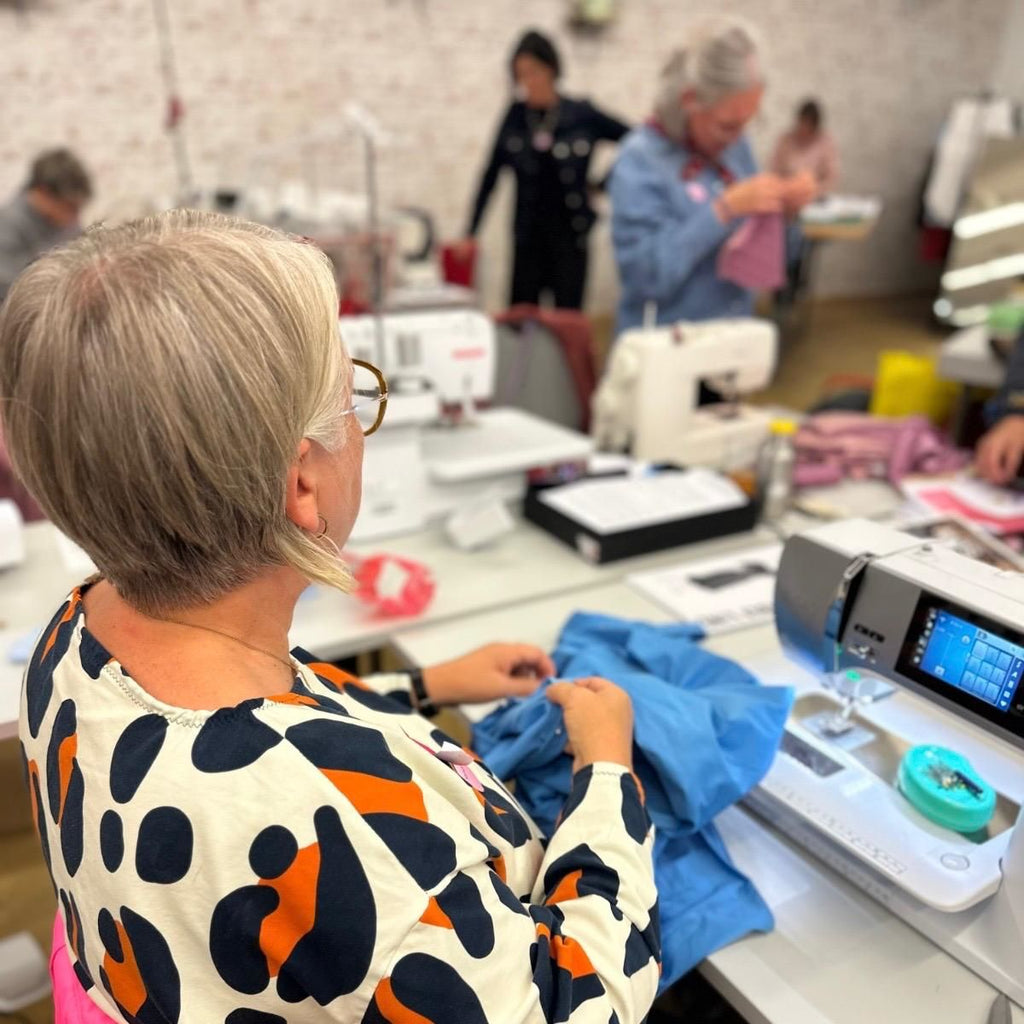 Nähtisch einer Teilnehmerin