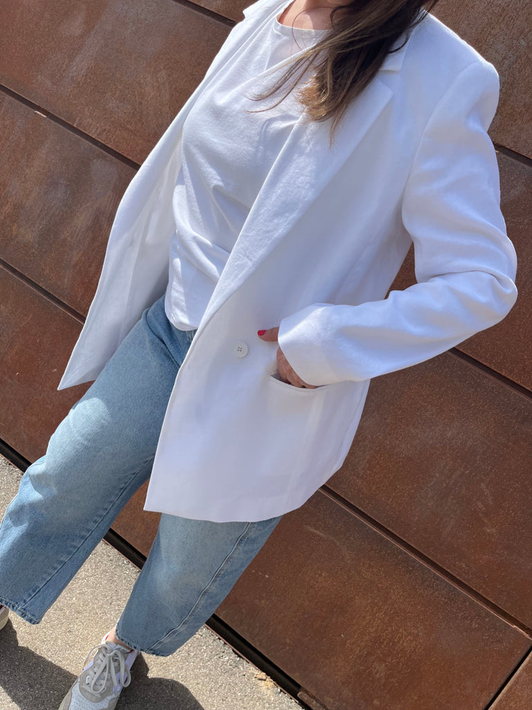 Nähbeispiel vom Panamastretch in der Farbe 'Frozen Yogurt'