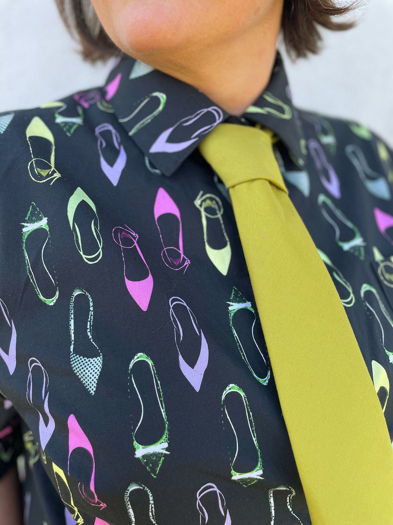 Nähbeispiel von unserem Popeline Summer Heels als Bluse Scout von Merchant&Mills