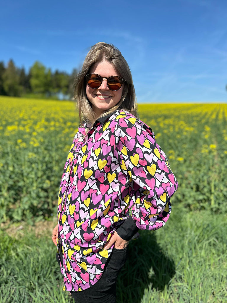 Nähbeispiel von unserem Popeline Heartbeats