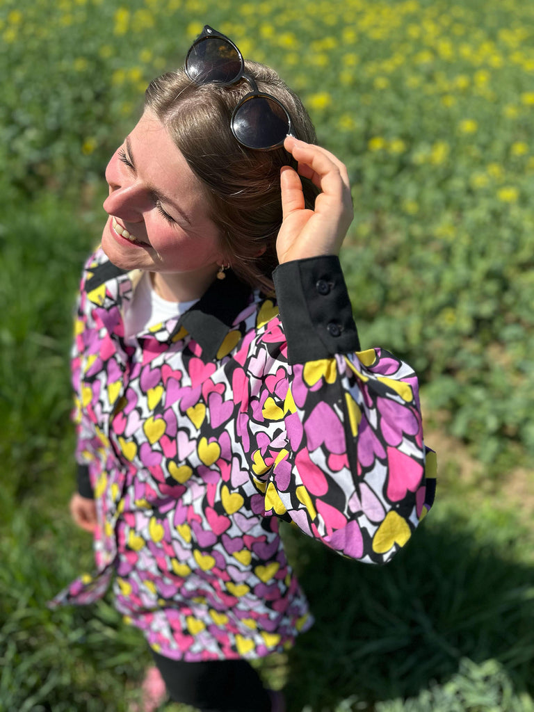 Nähbeispiel von unserem Popeline Heartbeats