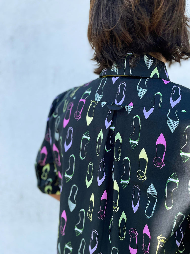 Nähbeispiel von unserem Popeline Summer Heels als Bluse Scout von Merchant&Mills