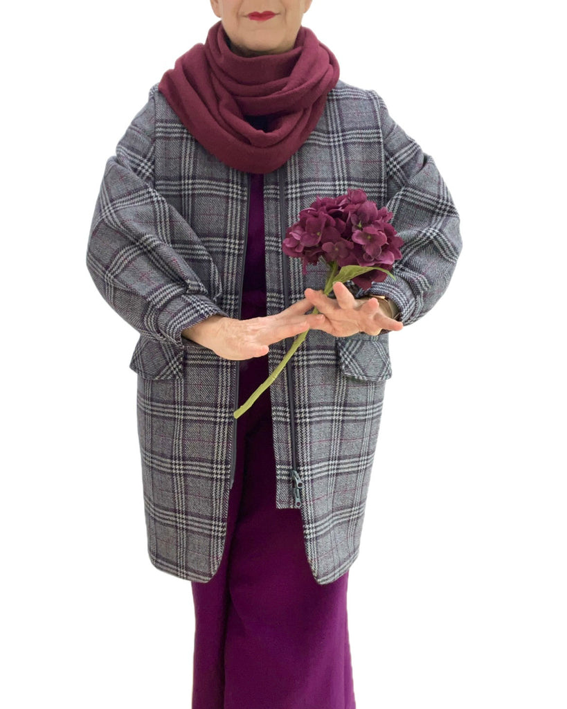 Nähbeispiel vom German Tweed Glencheck Luise als Vinny von Fibremood