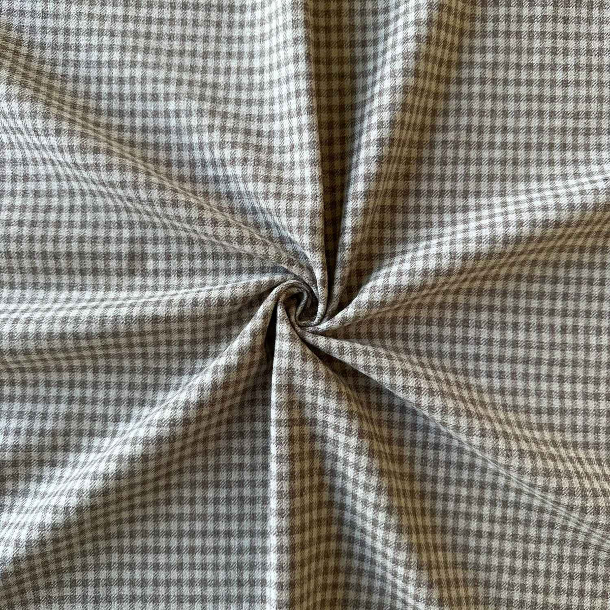 Vichykaro Flanell in der Farbe Khaki