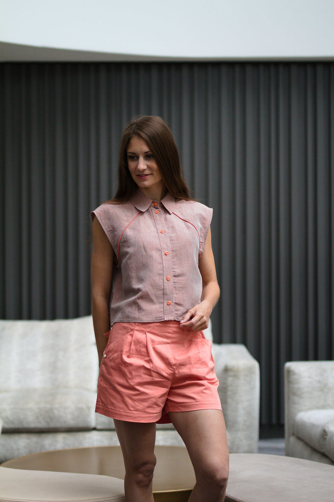 Nähbeispiel von unserem Washed Linen Peach 