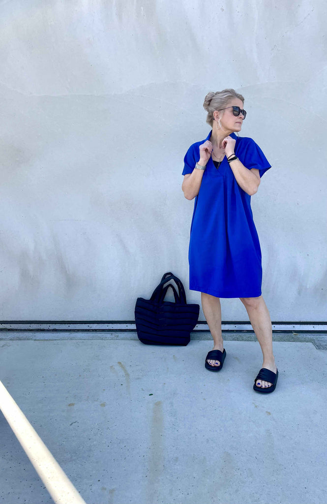 Nähbeispiel unserer Summerwool in der Farbe Saphir