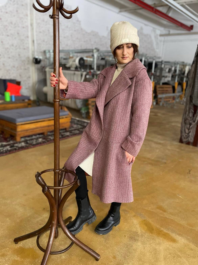 Nähbeispiel German Tweed als Schnittmuster als Mantel #116 aus der Burda 11/2015 