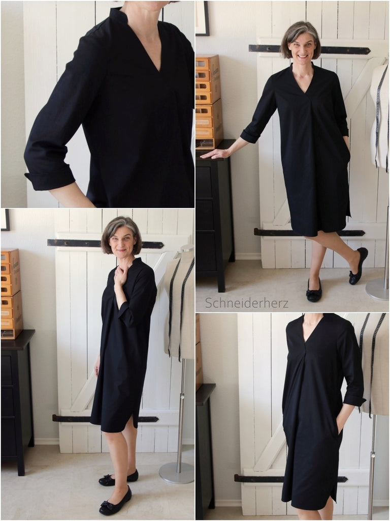 Nähbeispiel von unserem Cotton Stretch in der Farbe schwarz